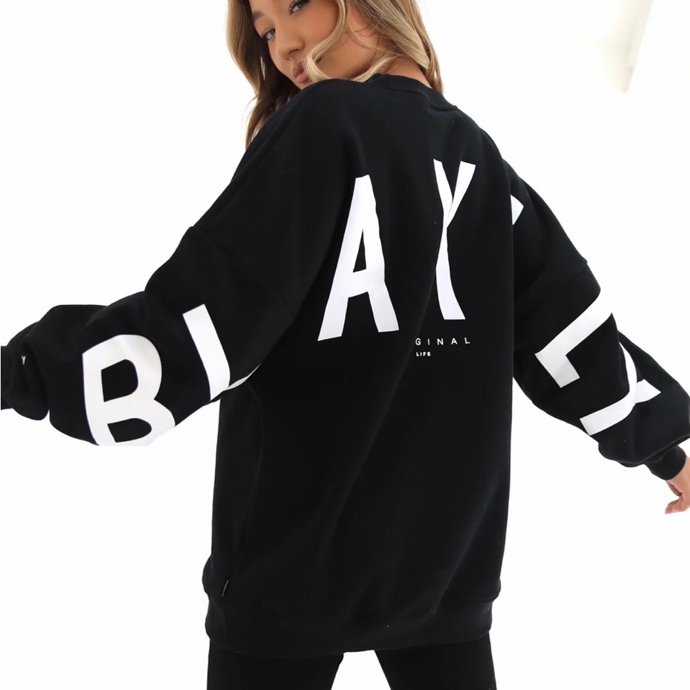 Women’s Black Crewneck Sweater - Classic Pullover - Picture 3 of 7